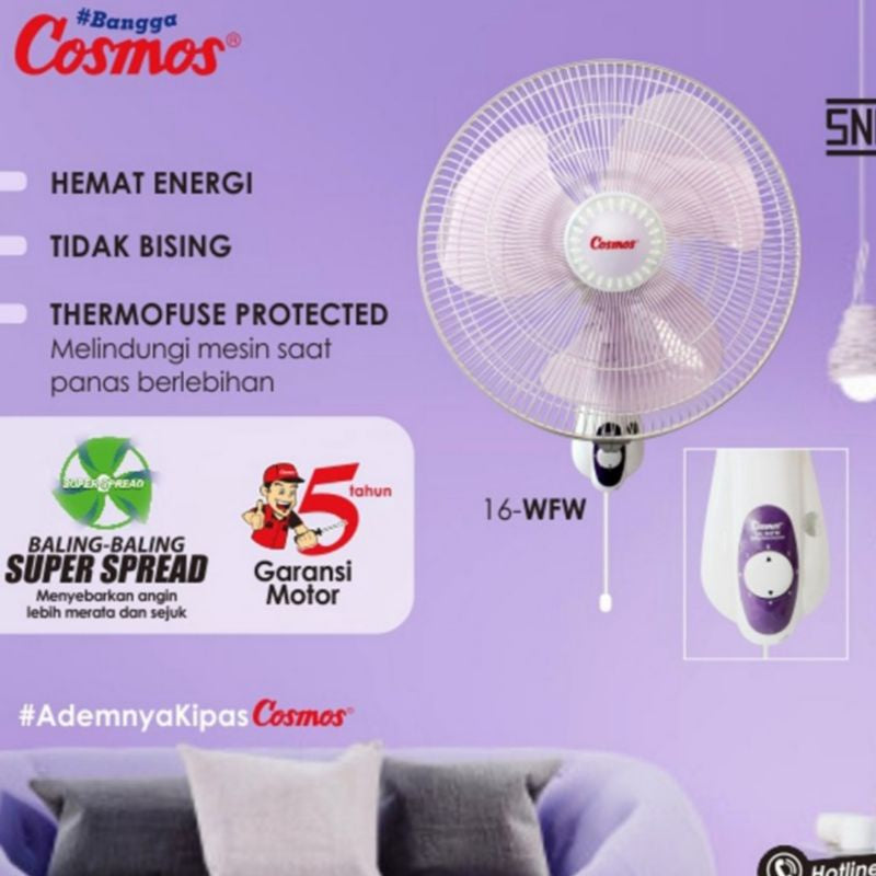 Pekanbaru Cosmos 16 Wfw Wall Fan [16 Inch] 16-Wfw