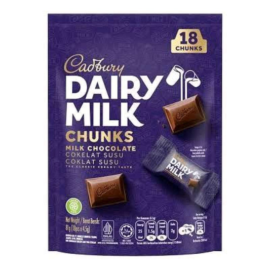 Pekanbaru Cadbury Dairy Milk Chunks Share Bag 18S