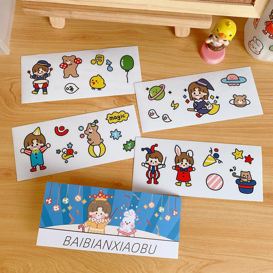 Pekanbaru Stiker 2d Tumblr Aesthetic Sticker PVC Korean Cute Girl Love Bear Stiker Lucu Dekorasi Gelas Diary DIY Ins Stationary Kit