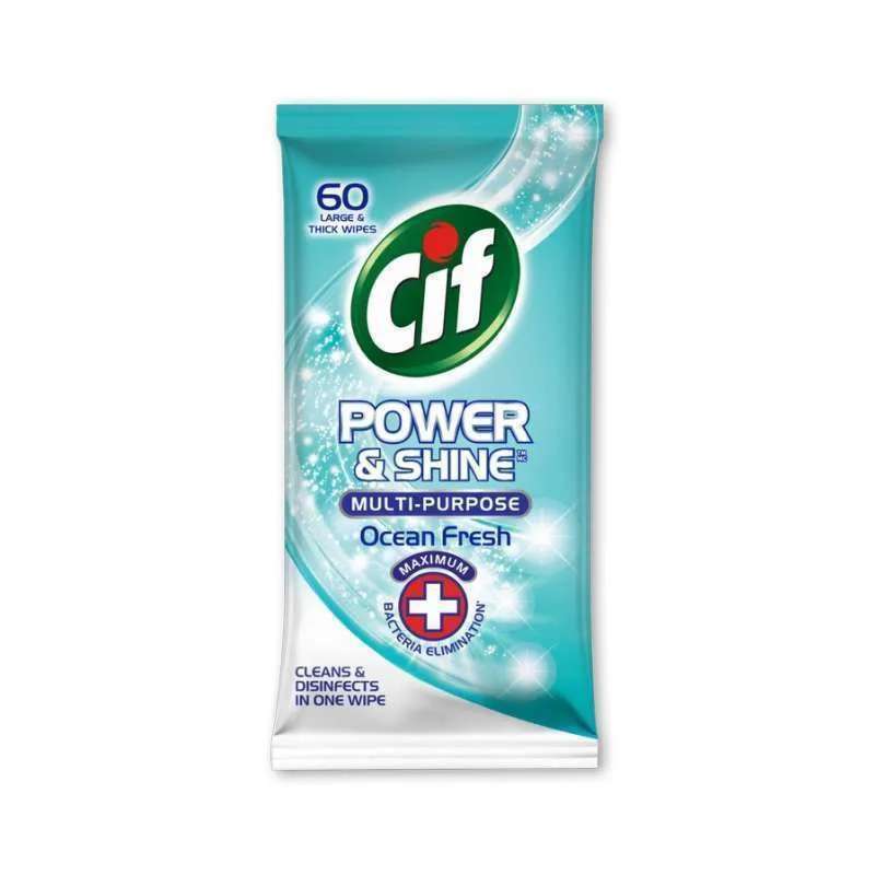 Pekanbaru CIF POWER & SHINE OCEAN WIPES 60s