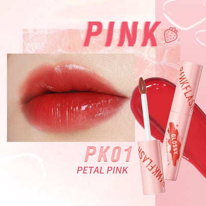 Pekanbaru Pinkflash Watery Glam Lipgloss Super Glossy Shiny Lip Tint High Quality