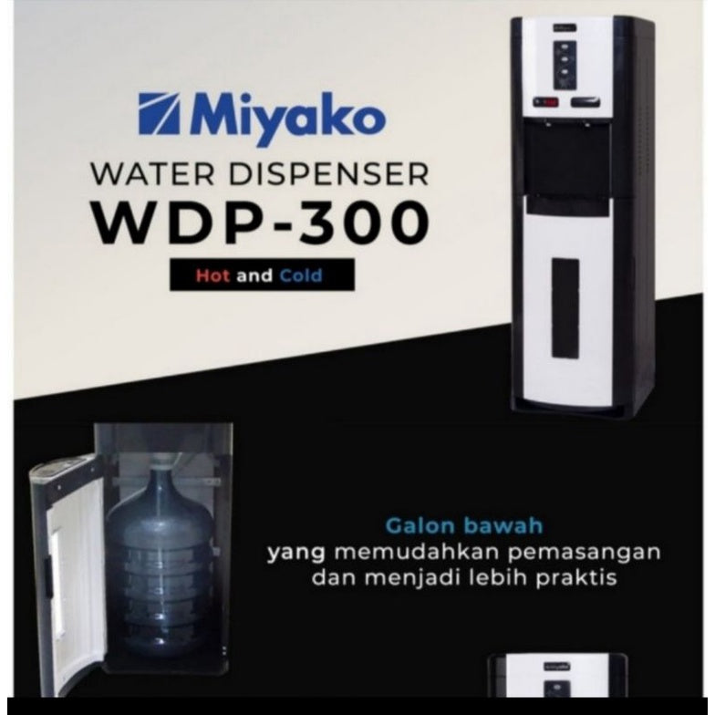 Pekanbaru Dispenser Miyako Wdp 300 [Galon Bawah/Hot&Cool]