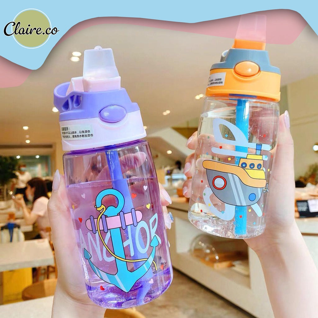 Pekanbaru BOTOL MINUM ANAK LUCU + SEDOTAN/MOTIF KARAKTER/BOTOL MINUM SEKOLAH