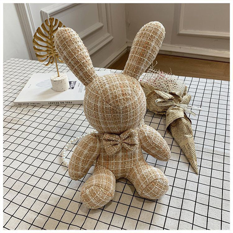 Pekanbaru Tas Rabbit Motif Garis Aesthetic Tas Mini Lucu Tas Jalan Tas Selempang Kelinci Pita Tali Pearl Mutiara Elegan Tas Unik Berkualitas Korean Style Tas Three Tone Soft Color