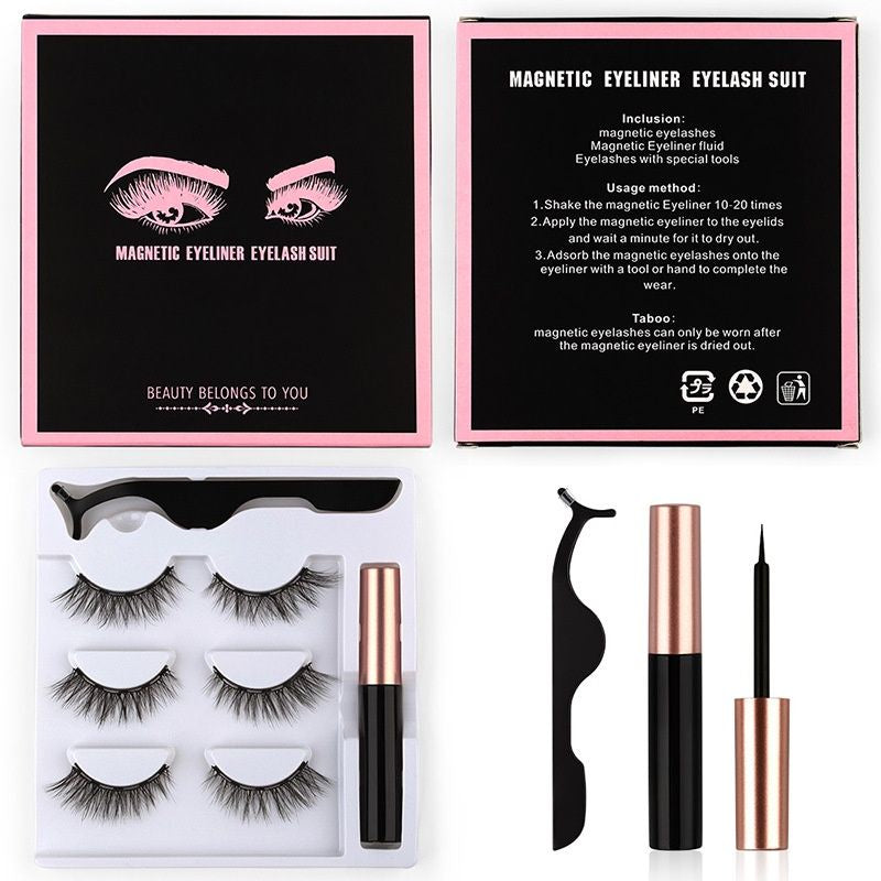 Pekanbaru Eyelash Magnetic 1 Set Lengkap Bulu Mata Magnet 3 Psg
