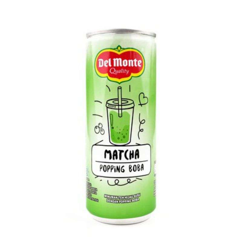 Pekanbaru Delmonte Rtd Boba Matcha 240Ml Can