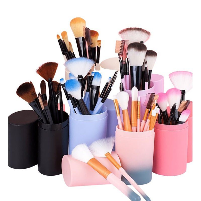 Pekanbaru (Isi 12Pcs) Kuas Make Up Tabung 12Pcs Make Up Brush 12 Set In 1 Tube Import Murah