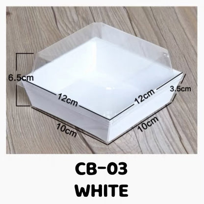 Pekanbaru Mini Cake Box / Kotak Kue Mini Warna Kraft Putih Dengan Tutup