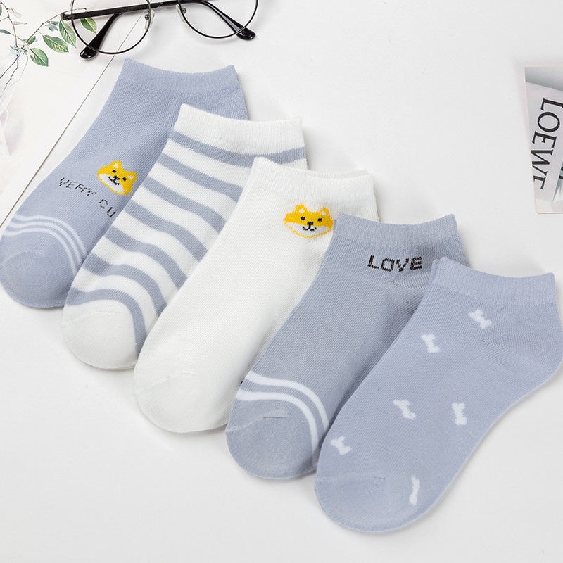 Pekanbaru Kaos Kaki Lilac Ungu Doggy Women Socks Import Cute Kaos Kaki Berkualitas Kaus Kaki Lembut Nyaman Korean Style