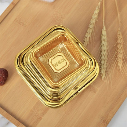 Pekanbaru Mooncake Tray / Alas Kue Bulan Warna Emas Dan Bening Berbagai Ukuran Per Pack