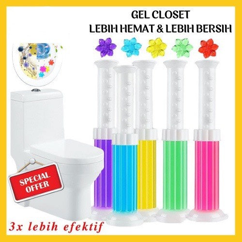 Pekanbaru HR-Toilet Cleaner Gel Pewangi Aromatic Pengharum Stempel Bunga Pembersih Closet WC Kamar Mandi Anti Bau