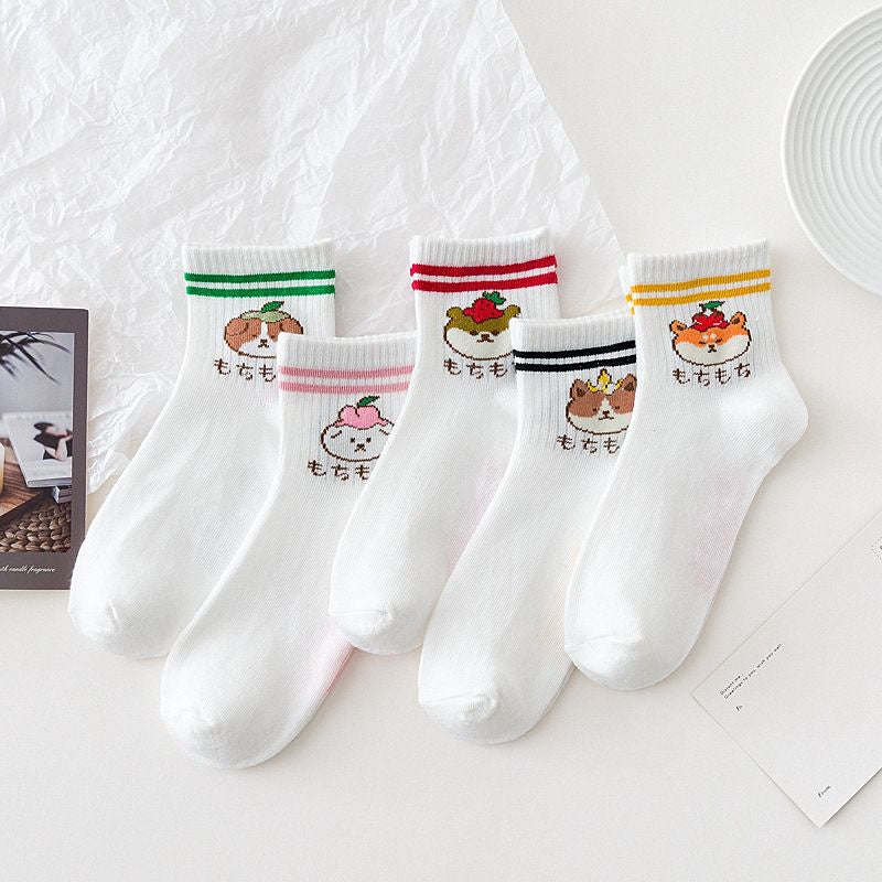 Pekanbaru Kaos Kaki Puppy Japanese Style Kaos Kaki Lucu Gemesh Kaos Kaki Putih Panjang Berkualitas Cute Puppy Women Socks Kaos Kaki Lembut Simple High Quality Colorful Sock Korean Style