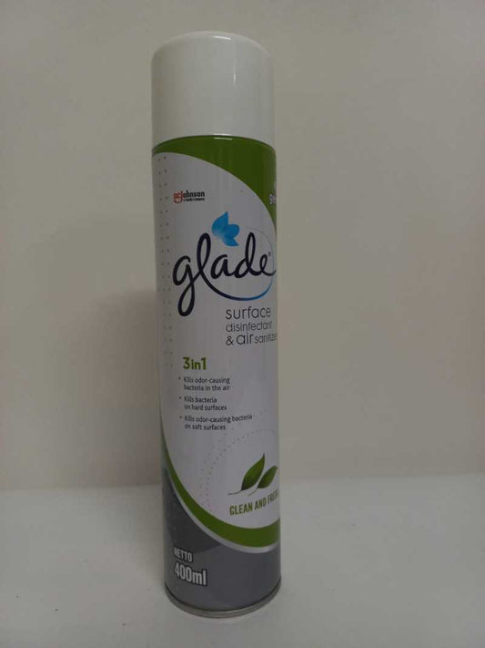 Pekanbaru GLADE 3IN1 DISINFECTANT CLEAN&FRESH 400M