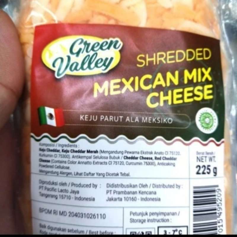 Pekanbaru Green Valley Shredded Mexican Chese 225G