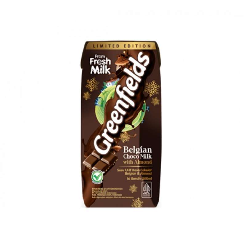 Pekanbaru Greenfields Uht Belgian Choco With Almond 200Ml