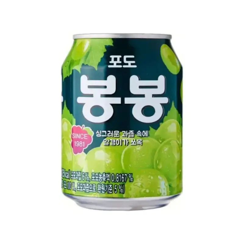 Pekanbaru Haitai Grape Juice With Sacs 238Ml Can