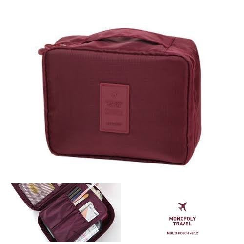 Pekanbaru HR-Tas Kosmetik Multifungsi Kosmetik Pouch Tas Make Up Monopoly Makeup Multi Pouch Travel Import Murah Viral Souvenir Pesta Hadiah Kondangan