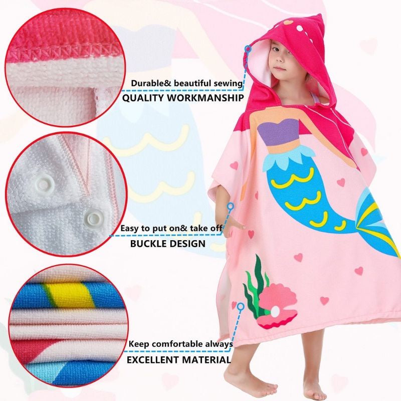 Pekanbaru Baju Handuk Mandi Anak Karakter / Handuk Ponco Topi