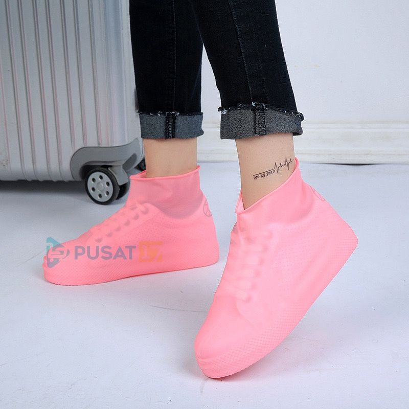 Pekanbaru Cover Sepatu Anti Air Bahan Karet Silikon Latex / Sarung