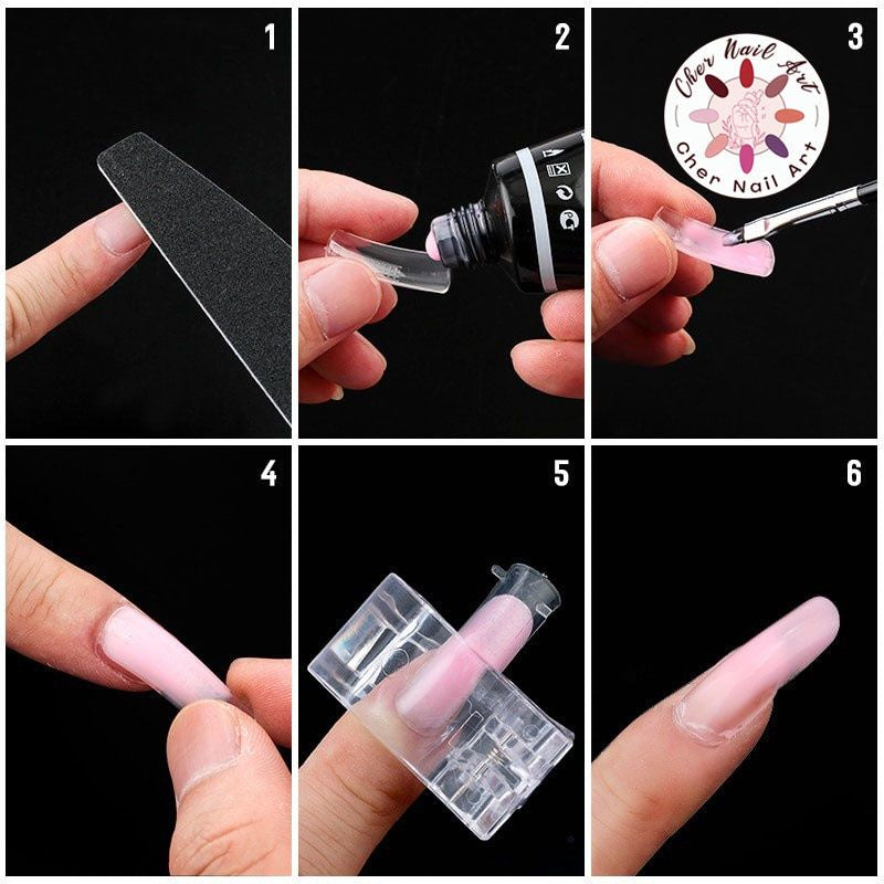 Pekanbaru Cetakan Polygel Isi 100Pcs/Kotak Cetakan Nail Tips For Finger Extention / Extension Mold