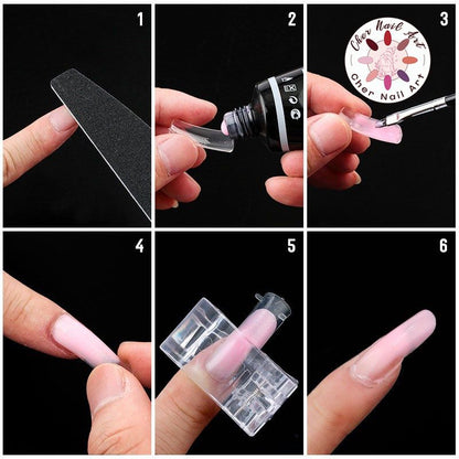 Pekanbaru Cetakan Polygel Isi 100Pcs/Kotak Cetakan Nail Tips For Finger Extention / Extension Mold