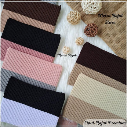 Pekanbaru Anak Hijab Bandana Rajut 2 Warna / Inner Rajut 2 Warna / Ciput Rajut 2 Warna / Inner Anti
