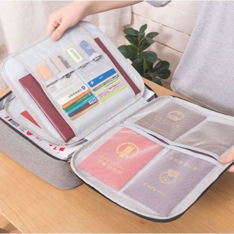 Pekanbaru Tas Dokumen Tempat Penyimpanan File Pasport Travel Bag Storage Box