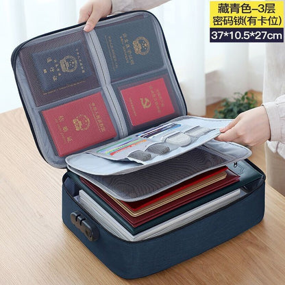 Pekanbaru Tas Dokumen Tempat Penyimpanan File Pasport Travel Bag Storage Box