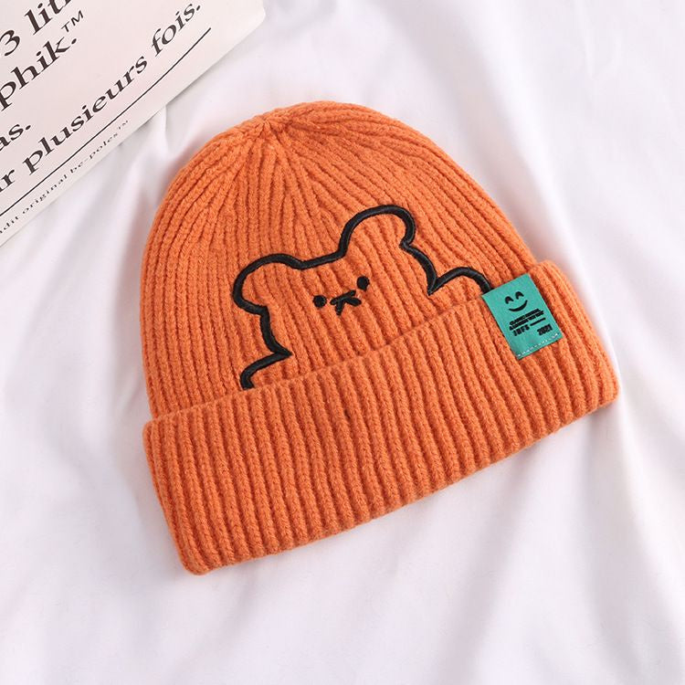Pekanbaru Topi Knit Kupluk Beanie Hat Rajut Bahan Tebal Colorful Smooth Bahan Halus Lembut High Quality Bordir Motif Bear Lucu Unik Korean Style