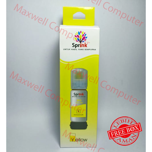 Pekanbaru Tinta Sprink For Epson 003 Yellow / Kuning -L1210 L1250 L1256 L3210 L3250 L3256 L5290 L1110 L3110 L3150 L5190