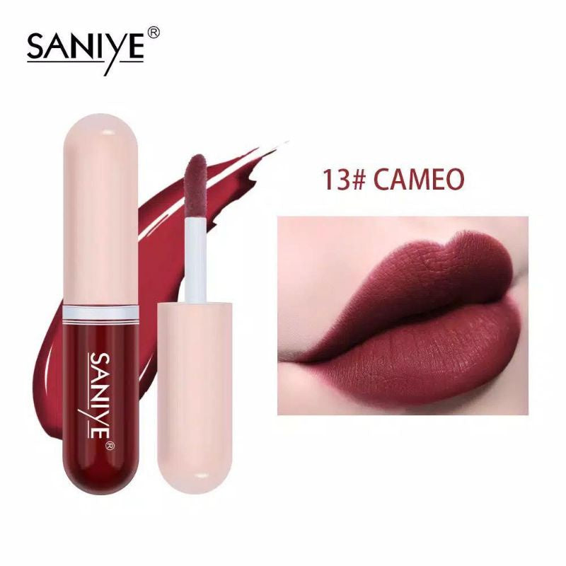 Pekanbaru Saniye Lip Tint Mini Matte Capsule Shape Liquid Lipstik Lipgross