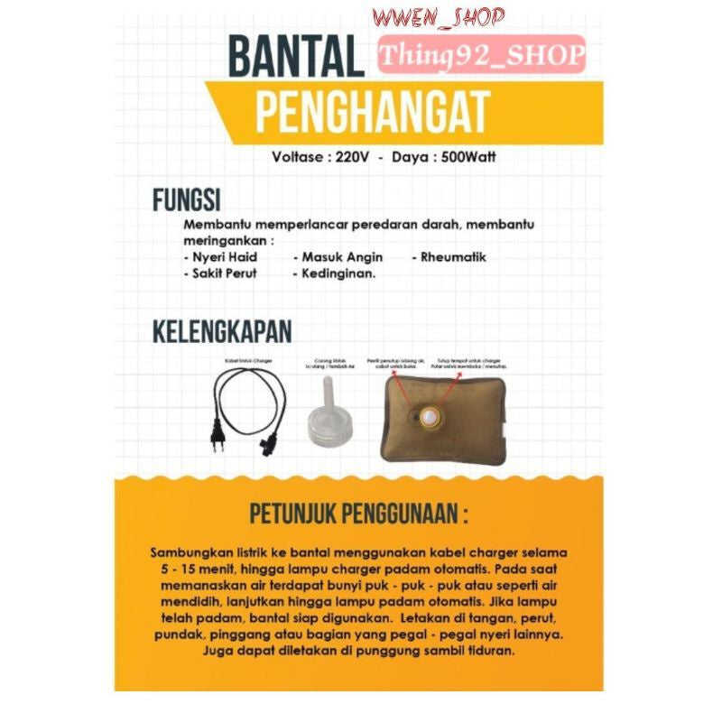 Pekanbaru Bantal Penghangat Bantal Pemanas Bantal Terapi Air Panas Therapi Haid