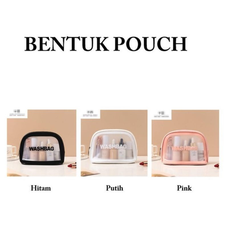 Pekanbaru Tas Kosmetik Washbag Travel Pouch Make Up Organizer Transparan
