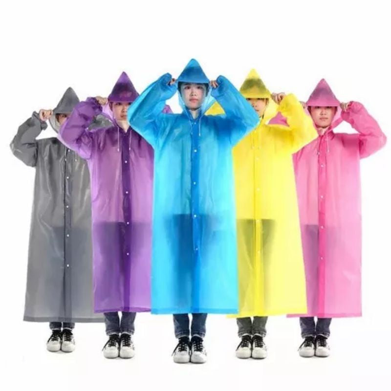 Pekanbaru Jas Hujan Dewasa Model Poncho Waterproof Bahan Eva Tebal / Jas Hujan / Mantel Hujan