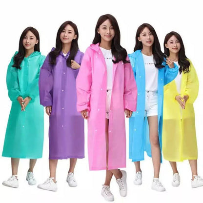 Pekanbaru Jas Hujan Dewasa Model Poncho Waterproof Bahan Eva Tebal / Jas Hujan / Mantel Hujan