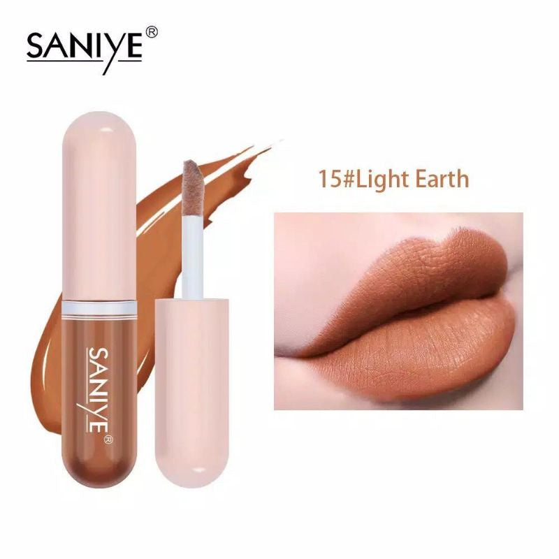 Pekanbaru Saniye Lip Tint Mini Matte Capsule Shape Liquid Lipstik Lipgross