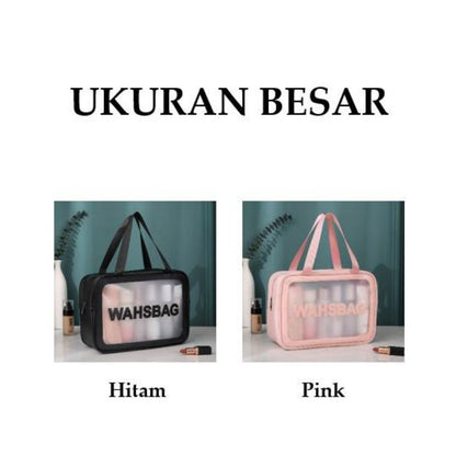 Pekanbaru Tas Kosmetik Washbag Travel Pouch Make Up Organizer Transparan