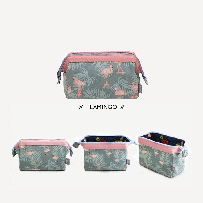 Pekanbaru HR-POUCH KAIN] Tas Pouch Kosmetik / Tas Makeup Anti Air Waterproof Kapasitas Besar Murah
