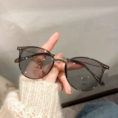 Pekanbaru Kacamata Photochromic Anti Radiasi Bentuk Bulat Bahan Metal Gaya