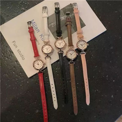 Pekanbaru Jam Tangan Casual Wanita Analog Kecil Dial Bulat Dengan Strap Pu