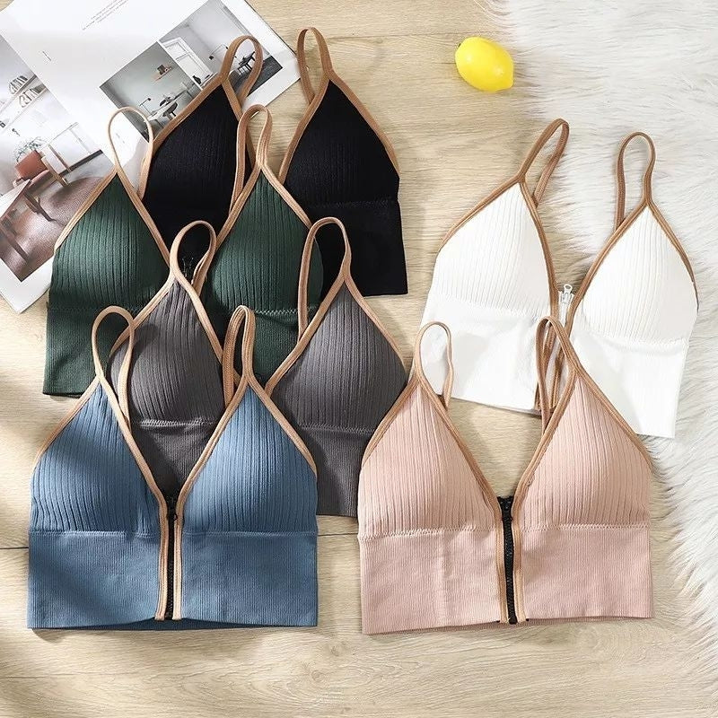 Pekanbaru Sport Bra Bh Korea Wanita Model Resleting Tank Top Bra With