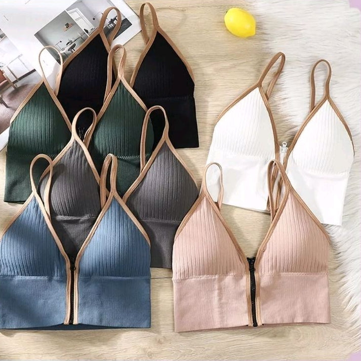 Pekanbaru Sport Bra Bh Korea Wanita Model Resleting Tank Top Bra With