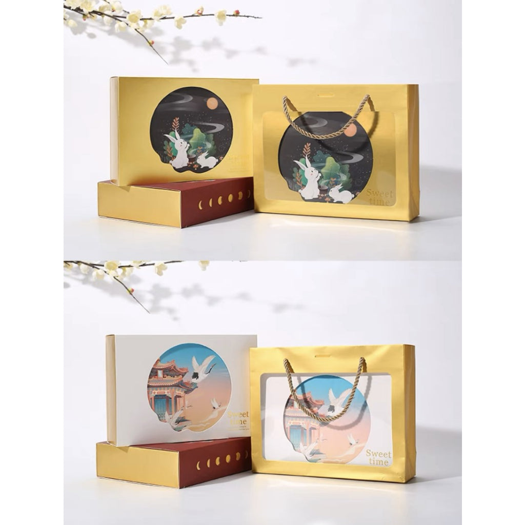Pekanbaru Mooncake Hampers Box / Kotak Hampers Kue Bulan Set Warna Warni