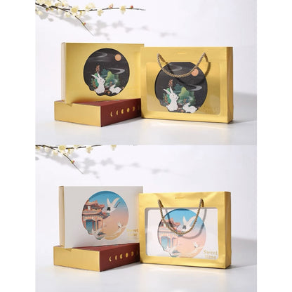 Pekanbaru Mooncake Hampers Box / Kotak Hampers Kue Bulan Set Warna Warni