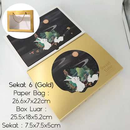 Pekanbaru Mooncake Hampers Box / Kotak Hampers Kue Bulan Set Warna Warni