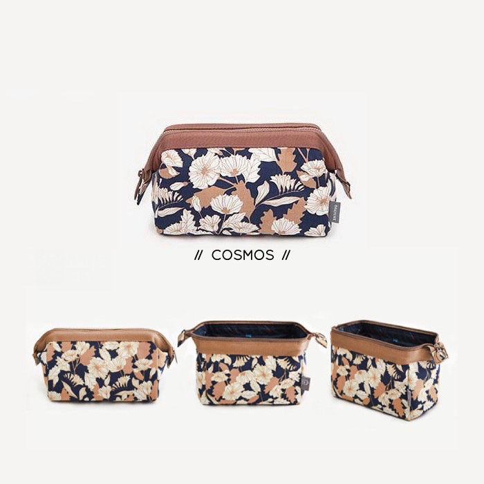 Pekanbaru HR-POUCH KAIN] Tas Pouch Kosmetik / Tas Makeup Anti Air Waterproof Kapasitas Besar Murah