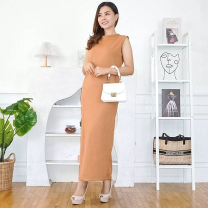 Pekanbaru Finely April Knit Inner Span/Dress Polos Panjang/Inne Polos