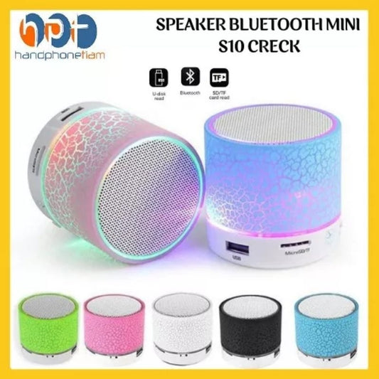 Pekanbaru Speaker Bluetooth Creck Effect ( Motif Retak ) Mini S-10 Lampu Led Super Bass