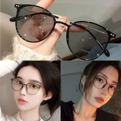 Pekanbaru Kacamata Photochromic Anti Radiasi Bentuk Bulat Bahan Metal Gaya