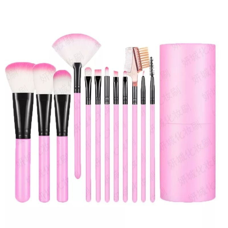 Pekanbaru (Isi 12Pcs) Kuas Make Up Tabung 12Pcs Make Up Brush 12 Set In 1 Tube Import Murah